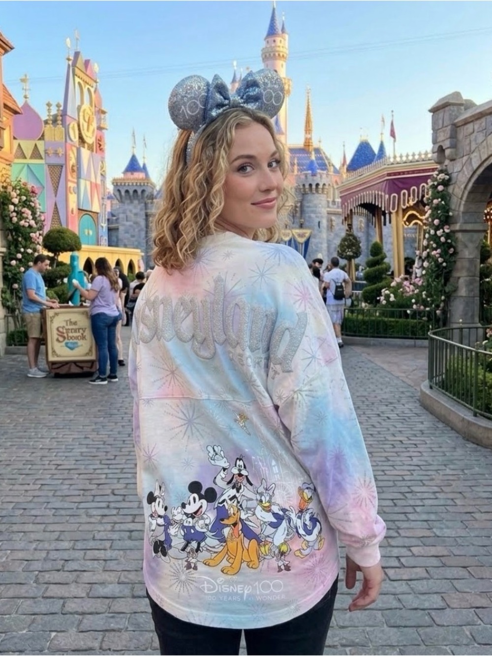 Mickey & Friends 100 yr Anniversary Pastel tie dye Disneyland spirit jersey XS